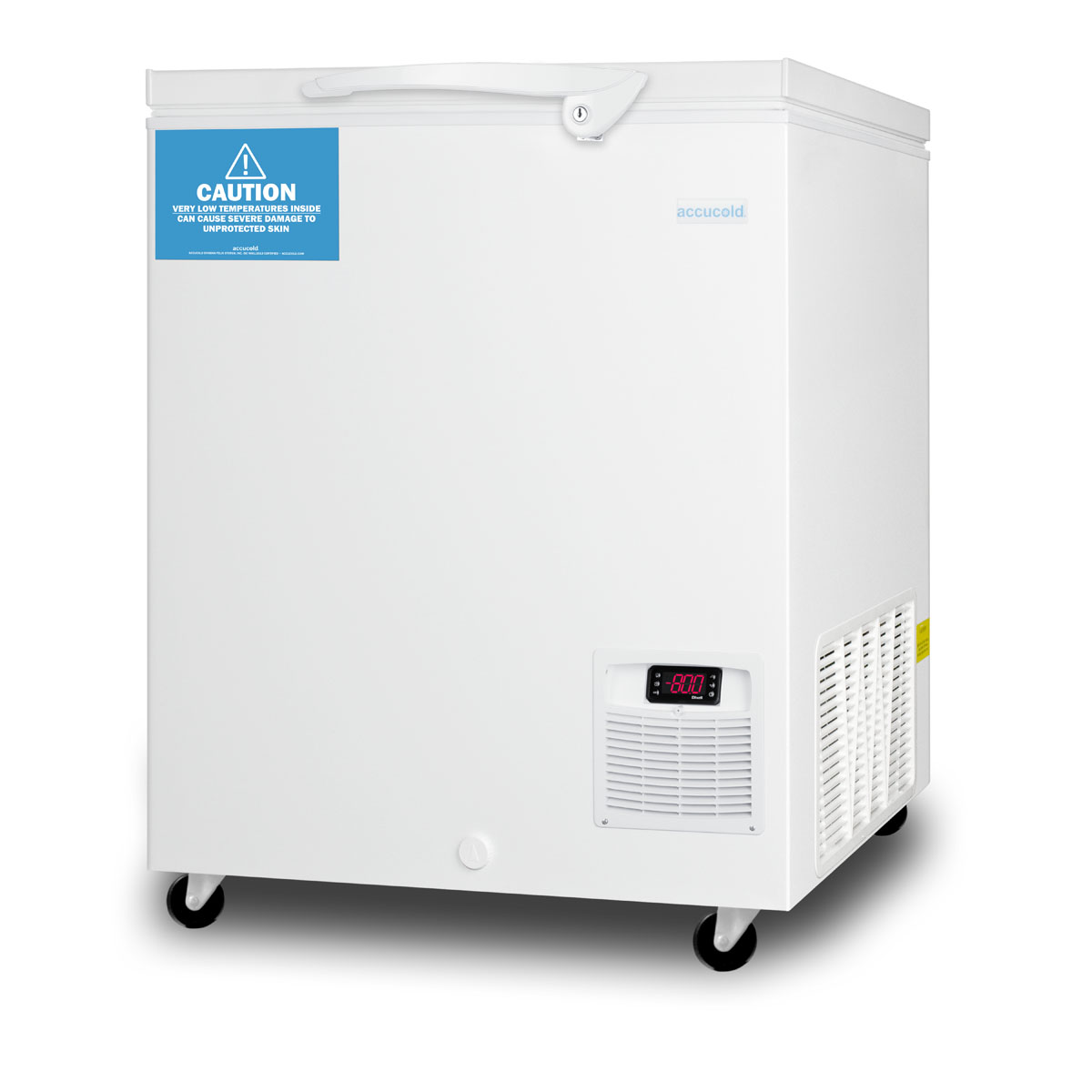-86 C capable ultra low chest freezer for laboratory and life science storage